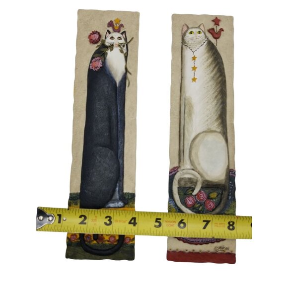 E. Smithson Cat Wall Art Plaque Set - Whimsical Feline Decor With Stars & Flower - Picture 8 of 11